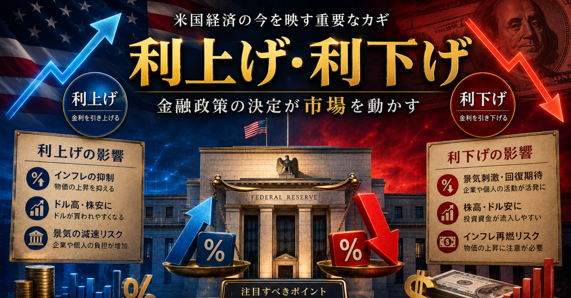 各国の利上げ・利下げに関する最新ニュースや金融政策の動向を分かりやすく解説